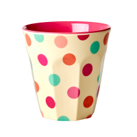 Pink Dot Print Melamine Cup By Rice DK